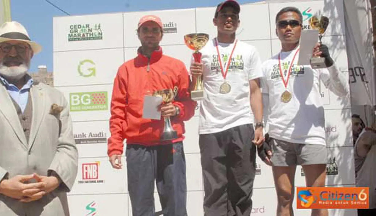 Citizen6, Lebanon: Prajurit Indobatt, Praka Yusriadin, menang lomba marathon dan menempati posisi ketiga dan berhak mendapatkan tropi, medali perunggu serta uang pembinaan sebesar $500. (Pengirim: Badarudin Bakri Badar)