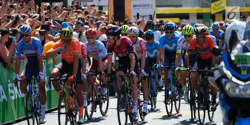 Ratusan Pesepeda Ikuti Tour de France 2019 dari Brussels