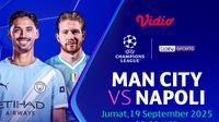 Live streaming Man City vs Napoli eksklusif di Vidio. (dok. vidio.com)