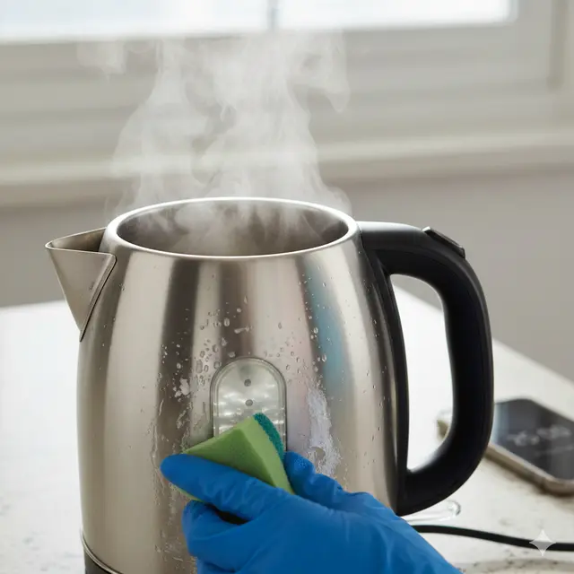 Cara Membersihkan Kerak di Ketel Listrik (Foto: Gemini AI)