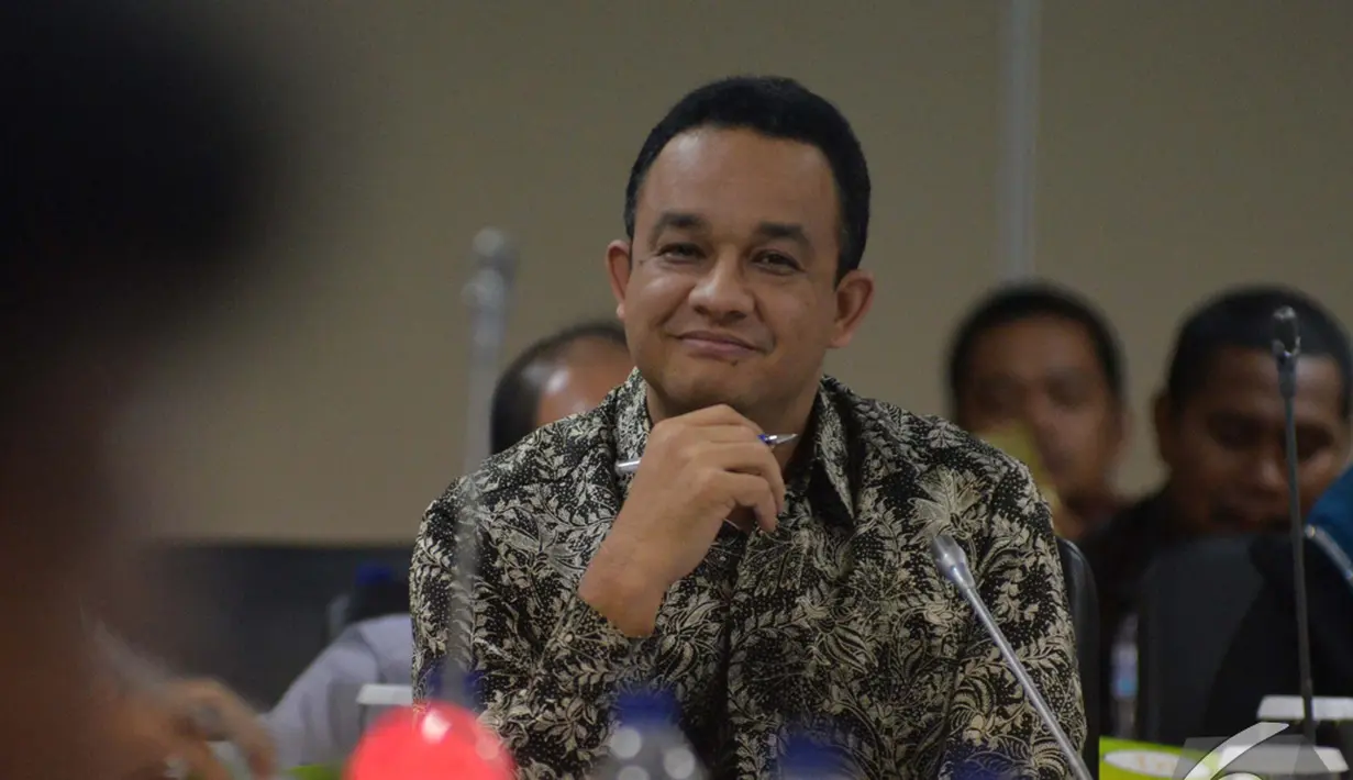 Anies Baswedan saat rapat kerja bersama komite III DPD di Senayan, Jakarta, Rabu (19/11/2014) (Liputan6.com/Andrian M Tunay)