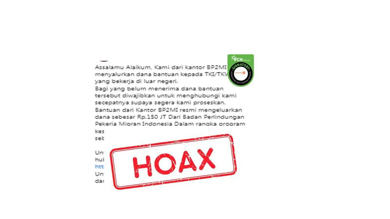 Cek Fakta bantuan Rp 150 juta dari BP2MI