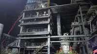 Polda Kaltim mulai melakukan olah TKP kebakaran di pabril Smelter Nikel di Sanga-sanga, Kukar.