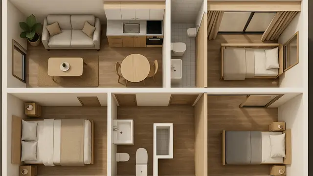 10 Gambar Desain Rumah Tipe 36 dengan 3 Kamar Tidur, Solusi Cerdas Buat Ruang Keluarga Tambah Lega