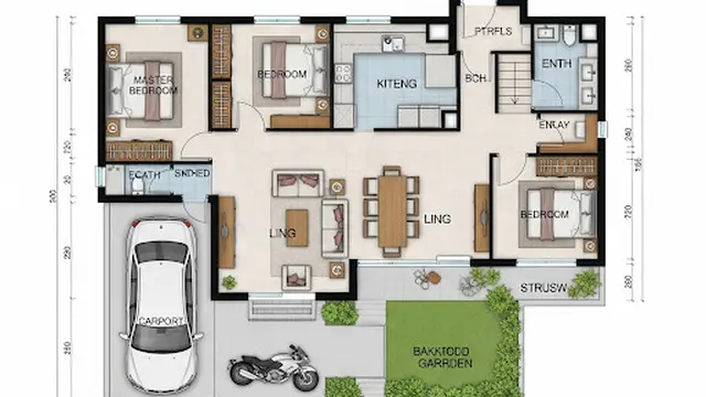 Desain Plus Carport Mungil