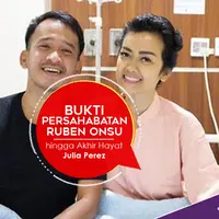 Bukti Persahabatan Ruben Onsu hingga Akhir Hayat Julia Perez. (Foto: Instagram/juliaperrezz, Desain: Nurman Abdul Hakim/Bintang.com)