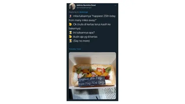 Pesanan Kue Ultah ke Driver Ojek Online Ini Hasilnya Bikin Ketawa