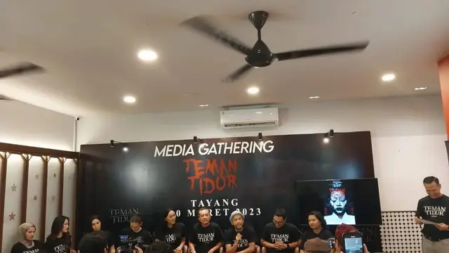 Suasana konferensi pers film Teman Tidur di Jakarta, Jumat (24/2/2023). (Foto: Dok. Instagram @temantidur.themovie)