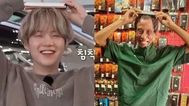 7 Potret Driver Ojol Babeh Ary Bergaya Ala Suga BTS Ini Curi Perhatian
