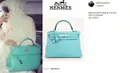 Dalam sebuah kesempatan, Syahrini terlihat mengenakan tas merek Hermes. Tas warna biru ini berharga Rp 273.000.000. (Foto: instagram.com/fashionsyahrini)