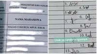 Potret Nyeleneh di Daftar Hadir. (Sumber: Intagram/lelucon.seru dan TikTok/@RisyeKurnia)