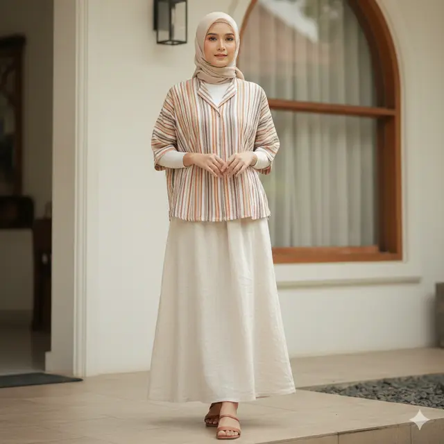 Model Baju Atasan Lurik Terbaru