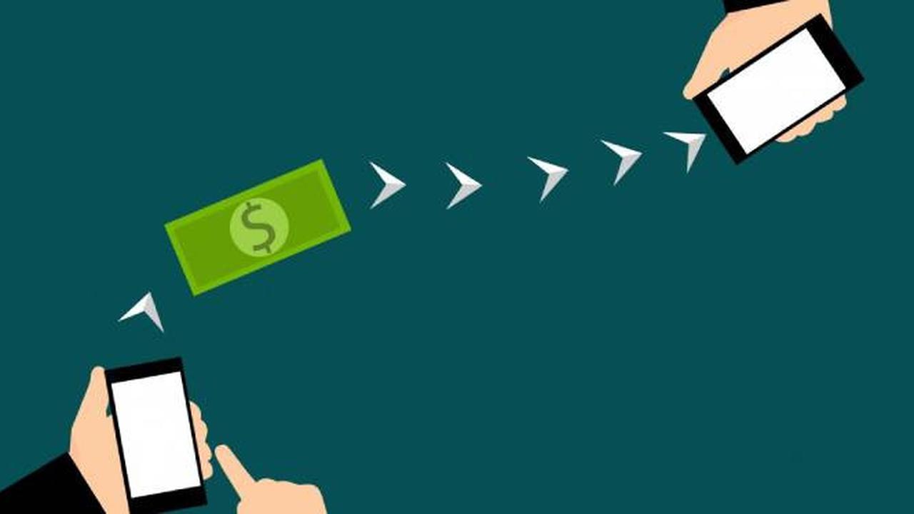 Ilustrasi transfer dana lintas negara dengan teknologi digital