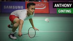 Anthony Sinisuka Ginting duel dramatis pada final bulutangkis beregu putra melawan China, Shi Yuqi Rabu (22/8/2018) di Istora, Senayan.