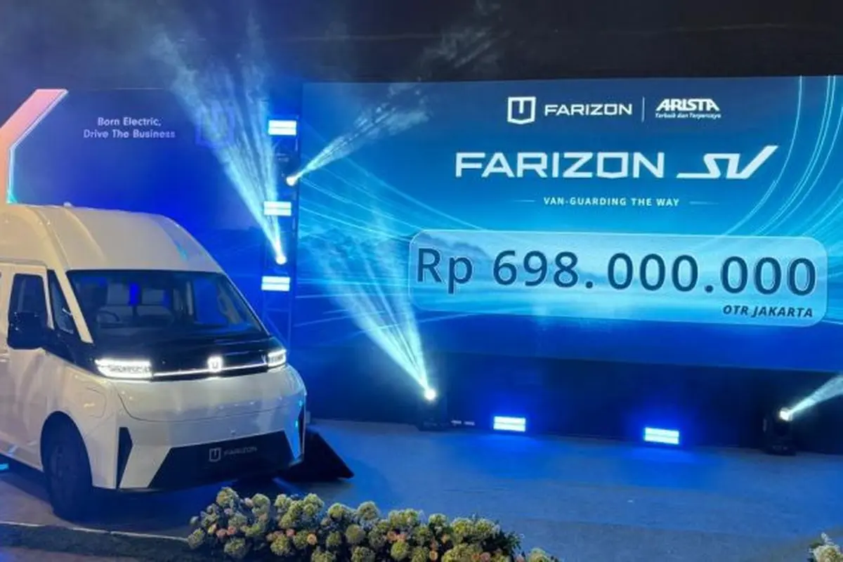 Farizon Resmi ke Indonesia, Bawa Mobil Niaga Listrik Farizon SV Rp 698 Juta (Arief A/Liputan6.com)