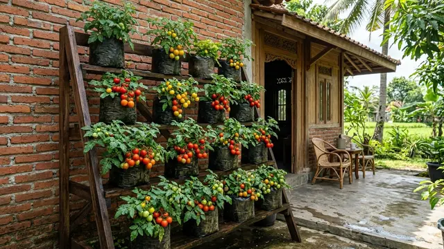 Ide Kebun Buah Minimalis Depan Rumah Kecil. AI