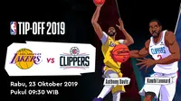 Saksikan Live Streaming Laga Pembuka NBA Musim 2019/2020 Antara, LA Lakers vs LA Clippers. Sumberfoto: Vidio