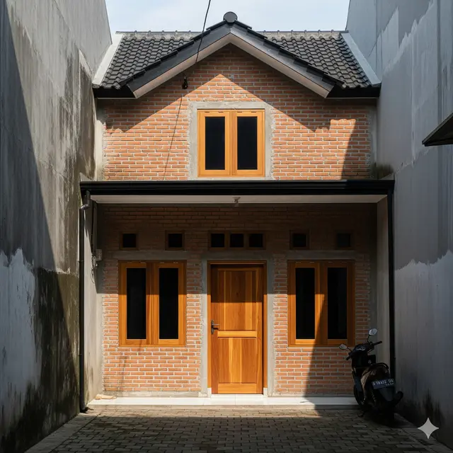 Rumah Sederhana di Gang Sempit Tanpa Pekarangan Budget Minim. Gemini
