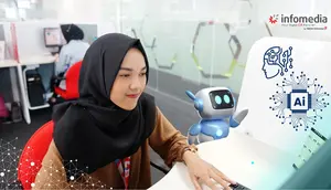 Dengan teknologi 3A, Infomedia berkomitmen untuk menjadi mitra digital terpercaya bagi pelanggan. (c) Infomedia