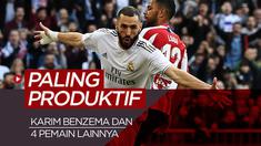 Berita motion grafis 5 pemain paling produktif Real Madrid di era kepelatihan Zinedine Zidane, catatan Karim Benzema hampir samai Cristiano Ronaldo.
