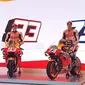 Marc Marquez dan Alex dalam peluncuran Honda di Jakarta, Selasa (4/2/2020). (Bola.com/Zulfirdaus Harahap)