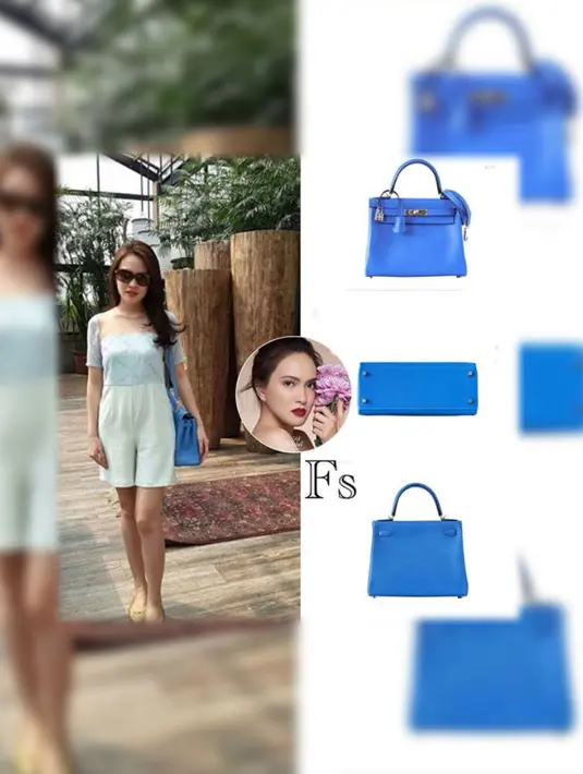 Shandy Aulia terlihat memukau saat mengenakan tas merek Hermes. Tas berwarna biru ini seharga Rp 314 juta. (Foto: instagram.com/fashionshandyaulia)