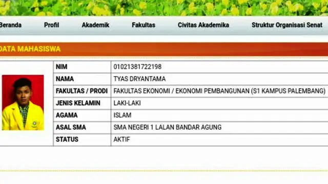 Rektor Unsri Berhentikan Mahasiswa Pembunuh Sopir Taksi Online Palembang