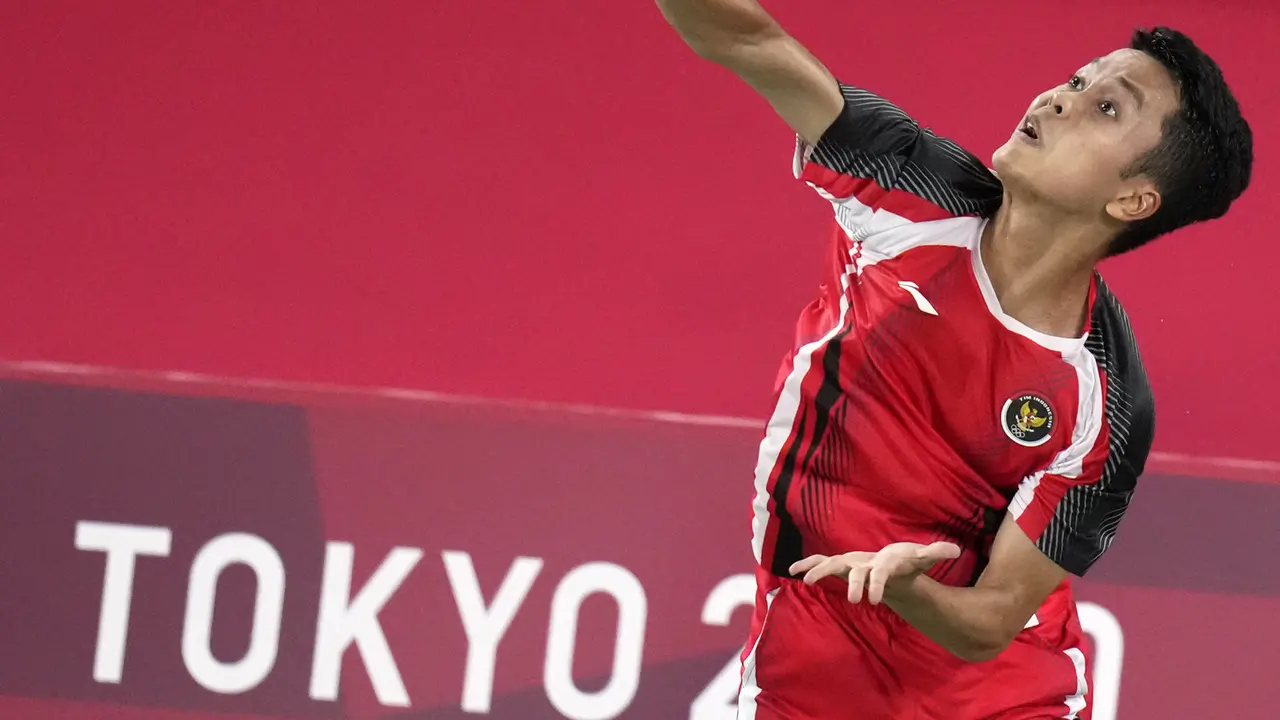 FOTO: Anthony Ginting Lolos ke Perempat Final Olimpiade Tokyo 2020