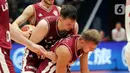 Meski kalah dari Kanada, timnas basket Latvia juga lolos ke babak selanjutnya sebagai sebagai runner up grup. (Liputan6.com/Helmi Fithriansyah)