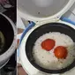 6 Cara Masak Pakai Rice Cooker ala Anak Kos Ini Kreatif Banget (sumber: Twitter.com/mbuh_lali dan Twitter.com/o_kuza)
