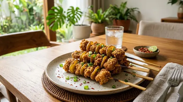Resep Potato Chicken Skewer Crispy yang Renyah dan Gurih