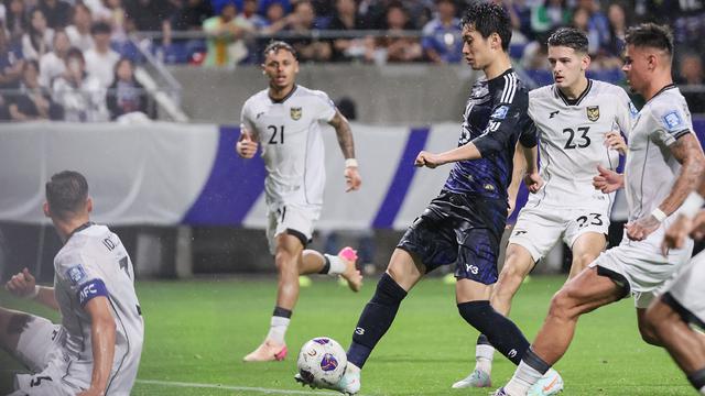 Timnas Indonesia kalah 0-6 dari Timnas Jepang.