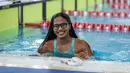 <p>Perenang Indonesia, Adelia Chantika berpose setelah berkompetisi dalam nomor 200 meter Gaya Bebas Putri Indonesia Open Aquatic Championships 2025 di Stadion Akuatik Gelora Bung Karno, Senayan, Jakarta, Rabu (12/11/2025). Adelia tercepat dengan menorehkan waktu 2 menit 5,92 detik. (Bola.com/Bagaskara Lazuardi)</p>