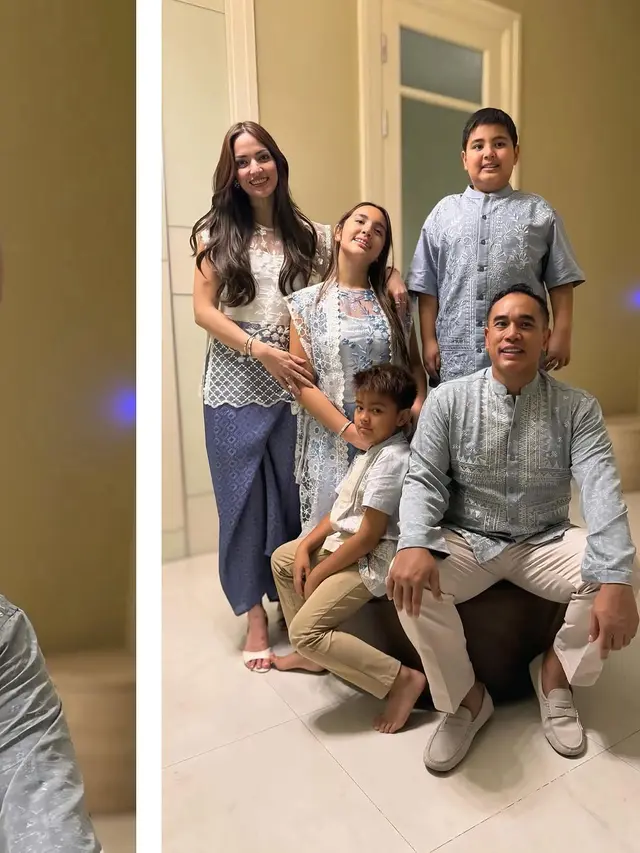 6 Potret Keluarga Nia Ramadhani Pakai Baju Koleksi Lebaran, Mikhayla Anggun Memesona