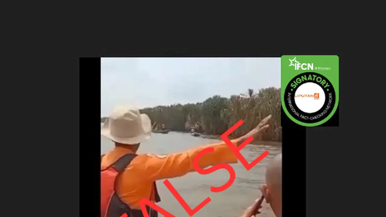 Cek Fakta Liputan6.com menemukan klaim video petugas SAR gabungan sudah temukan lima jurnalis yang hilang kontak di Selat Sunda