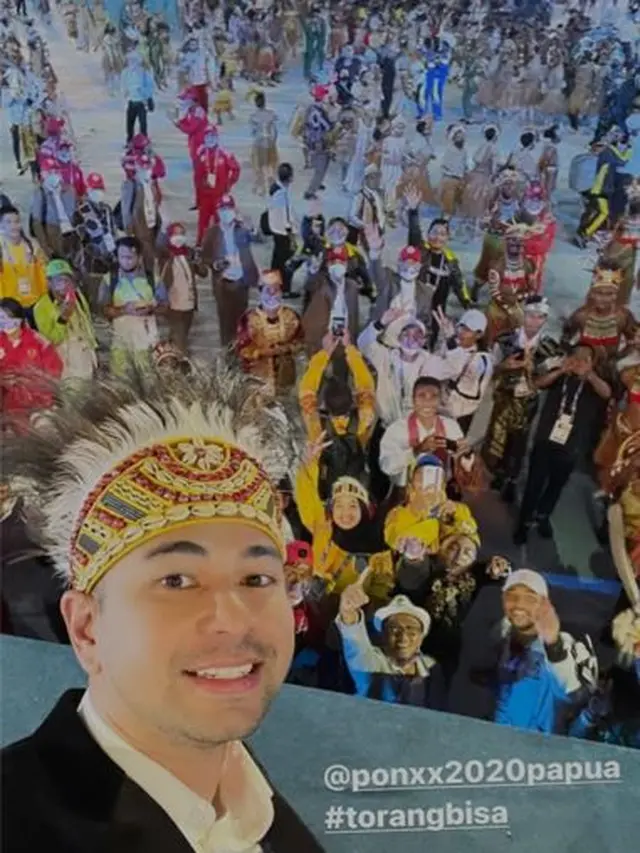 Bersama Pengisi Acara, Ini 7 Potret Raffi Ahmad di Pembukaan PON XX Papua