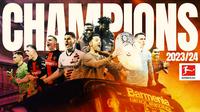 Bundesliga - Ilustrasi Bayer Leverkusen Juara Bundesliga Musim 2023/2024 (Bola.com/Adreanus Titus)