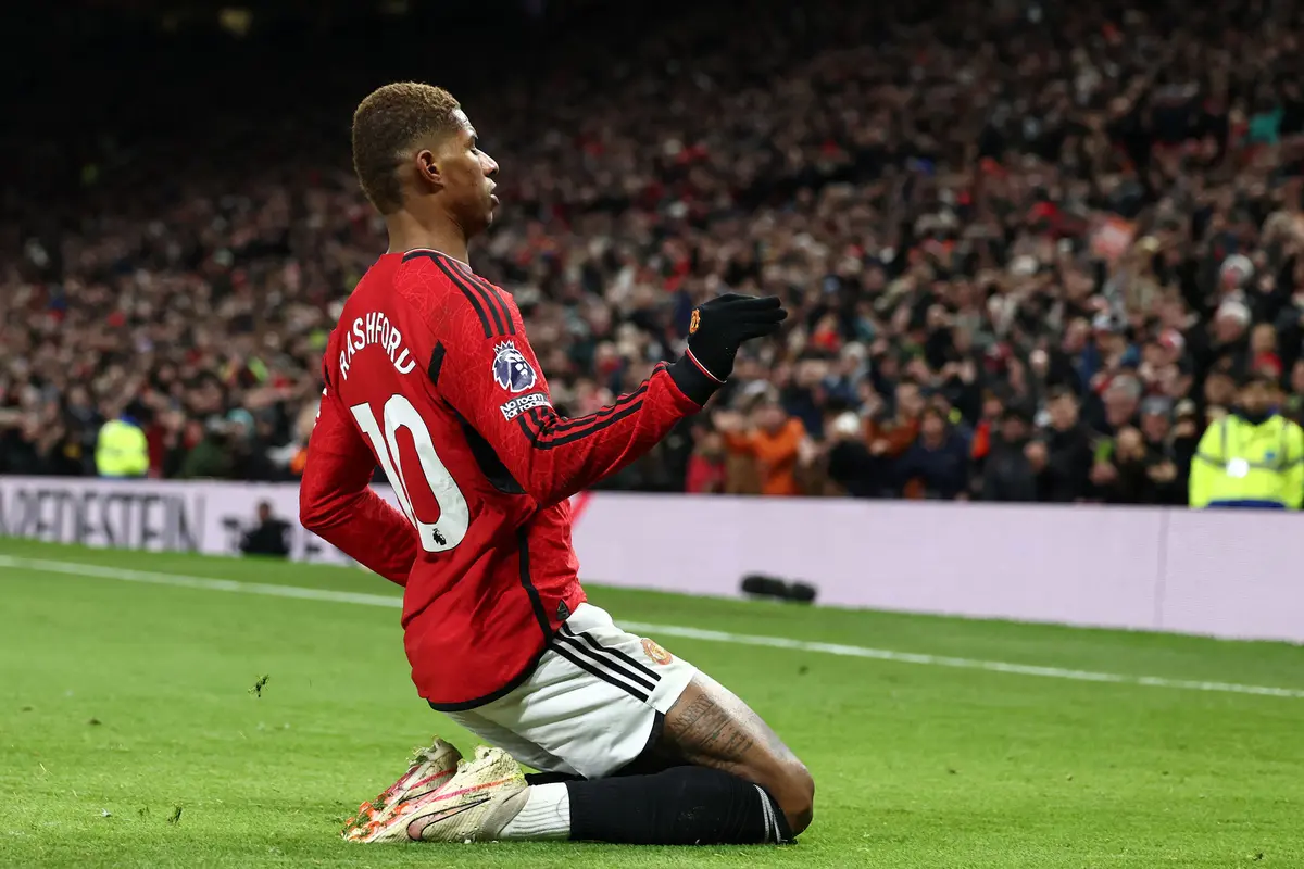 Foto: Gol Perdana Marcus Rashford di Old Trafford Musim Ini, Sempat Buka Harapan Kemenangan untuk MU