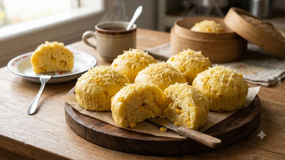 Cara Membuat Roti Kukus Jagung Manis Sederhana Tanpa Mixer, Lembut dan Harum