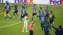Reaksi pemain Inggris Bukayo Saka usai gagal melepaskan tembakan ke gawang Italia saat adu penalti pada final Euro 2020 di Stadion Wembley, London, Inggris, Minggu (11/7/2021). Italia menang 3-2 lewat adu penalti usai bermain imbang 1-1. (John Sibley/Pool Photo via AP)