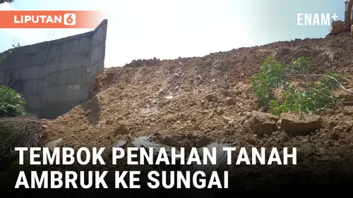 VIDEO: Diguyur Hujan Deras, Tembok Penahan Tanah Ambruk di Cileungsi