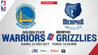 Jadwal NBA, Golden State Warriors Vs Memphis Grizzlies. (Bola.com/Dody Iryawan)