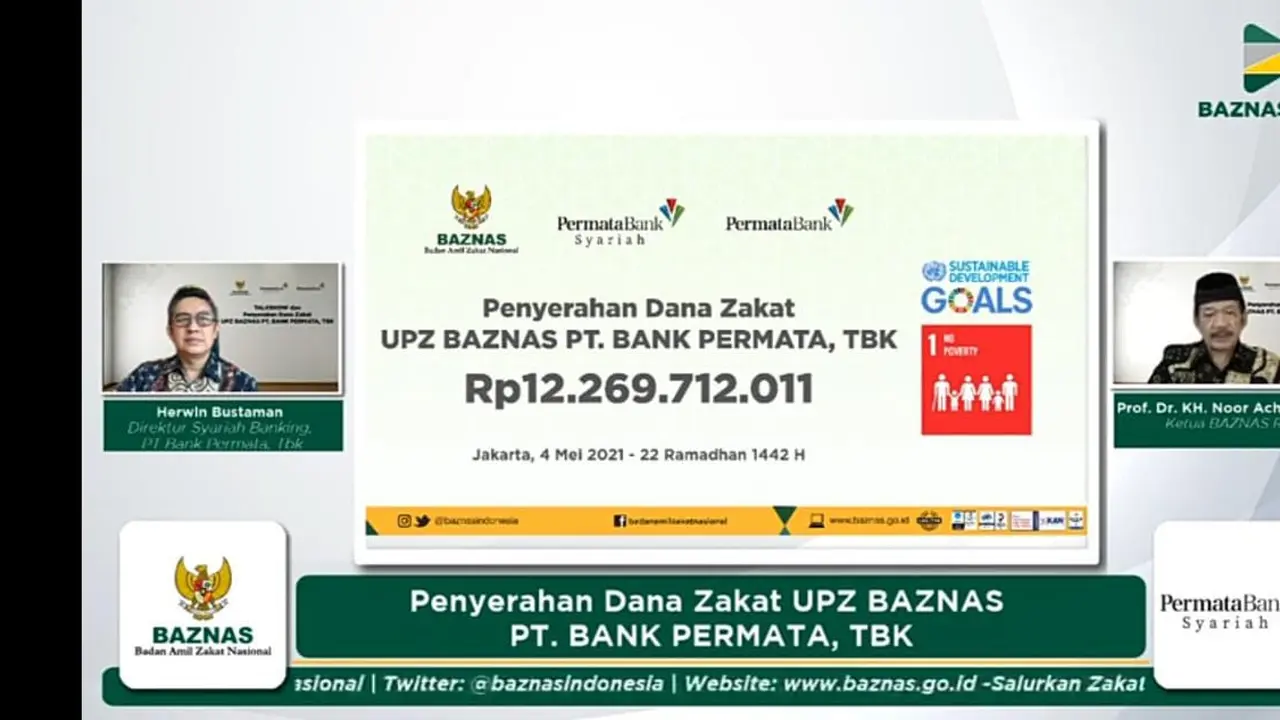 Dukung Gerakan Cinta Zakat BAZNAS, Bank Permata Syariah Tunaikan Zakat Rp 12 Miliar