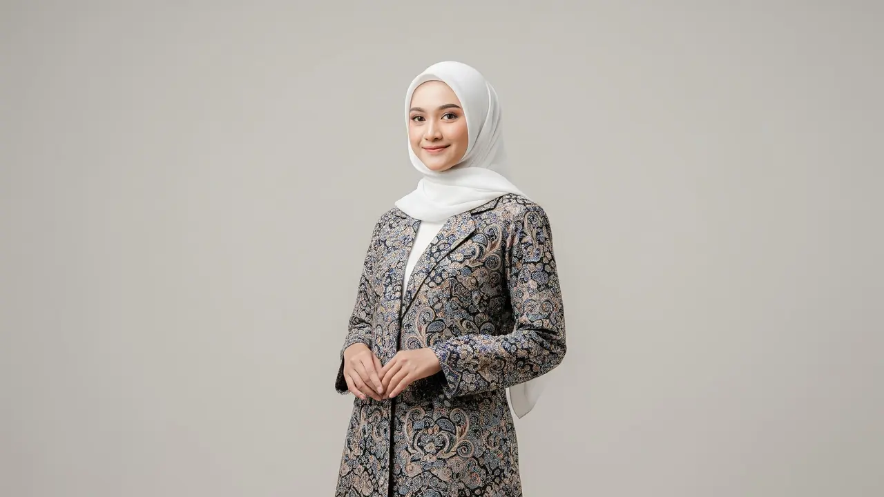 Model Gamis Blazer Brokat Cocok untuk Acara Apa/ Ilustrasi AI