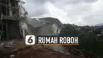 Video detik-detik dua rumah di sebuah perumahan roboh akibat longsor viral di media sosial.
