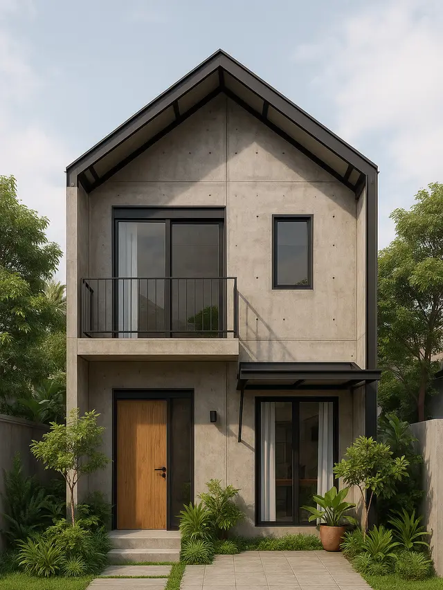 Rumah Kampung Tipe 36 Dua Lantai Tetap Modern Walau Sederhana