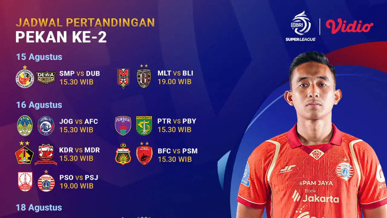 Jadwal pertandingan BRI Super League