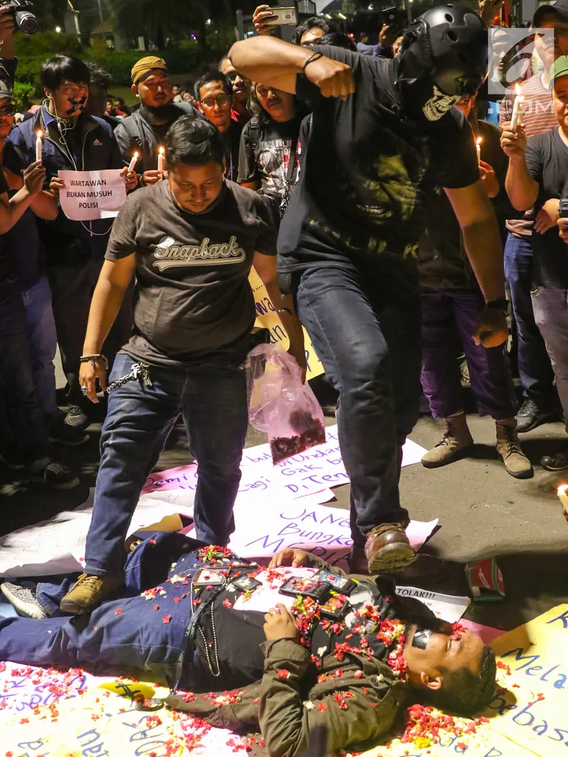 Wartawan Hitam Jakarta Kecam Kekerasan Polisi saat Unjuk Rasa di DPR