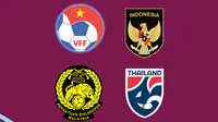 Piala Asia U-23 - Logo Federasi Vietnam, Indonesia, Malaysia, Thailand (Bola.com/Adreanus Titus)