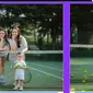 Nagita Slavina dan Gege Elisa siap bertanding di Lagi Lagi Tenis (Foto: Instagram raffinagita1717)